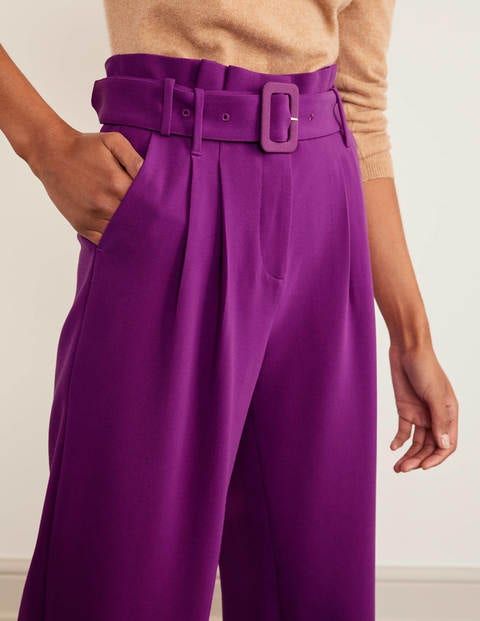 Powis Wide Leg Trousers - Jewel Purple, £95