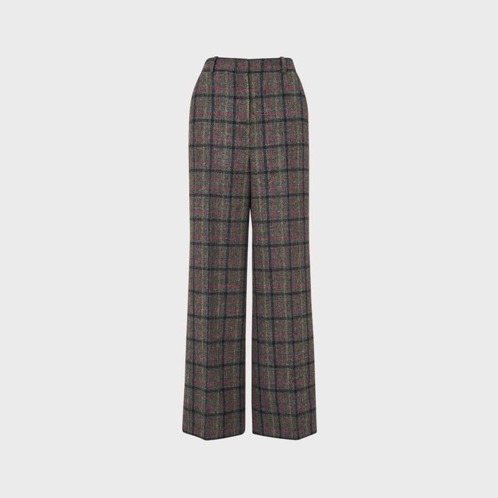 Grey and Pink wide leg trousers