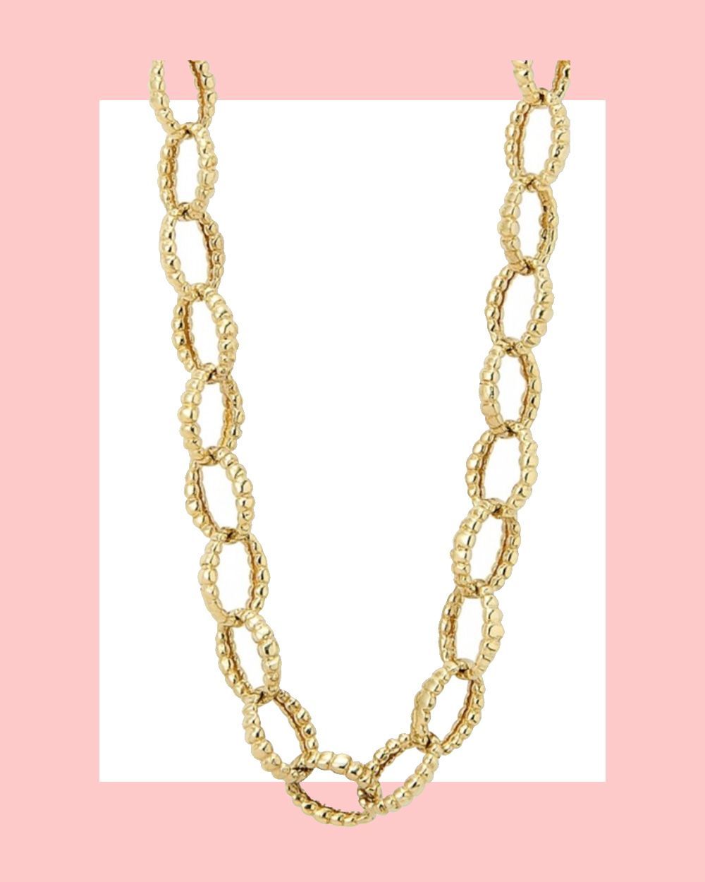 Fluted Necklace in Caviar Gold