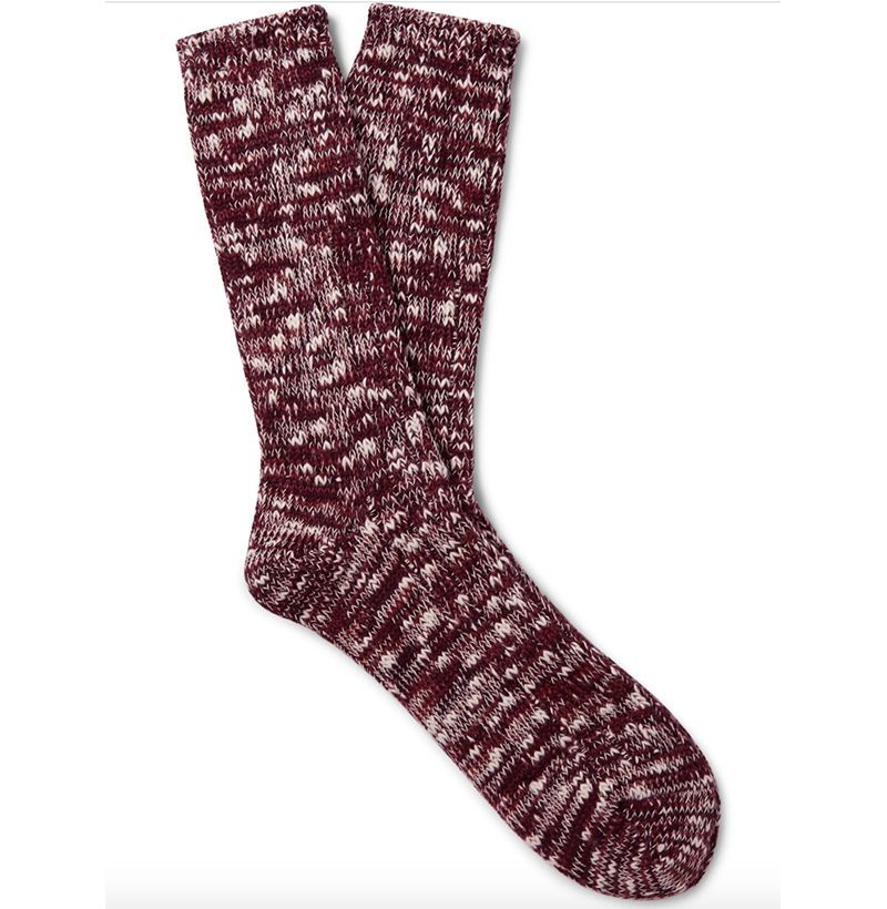 Mélange Cotton-Blend Socks