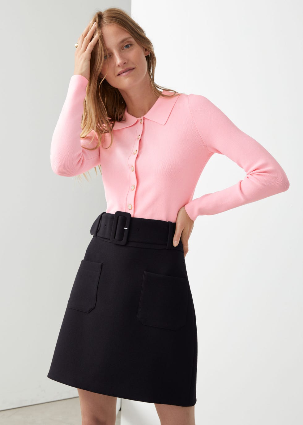 Belted Mini Skirt
