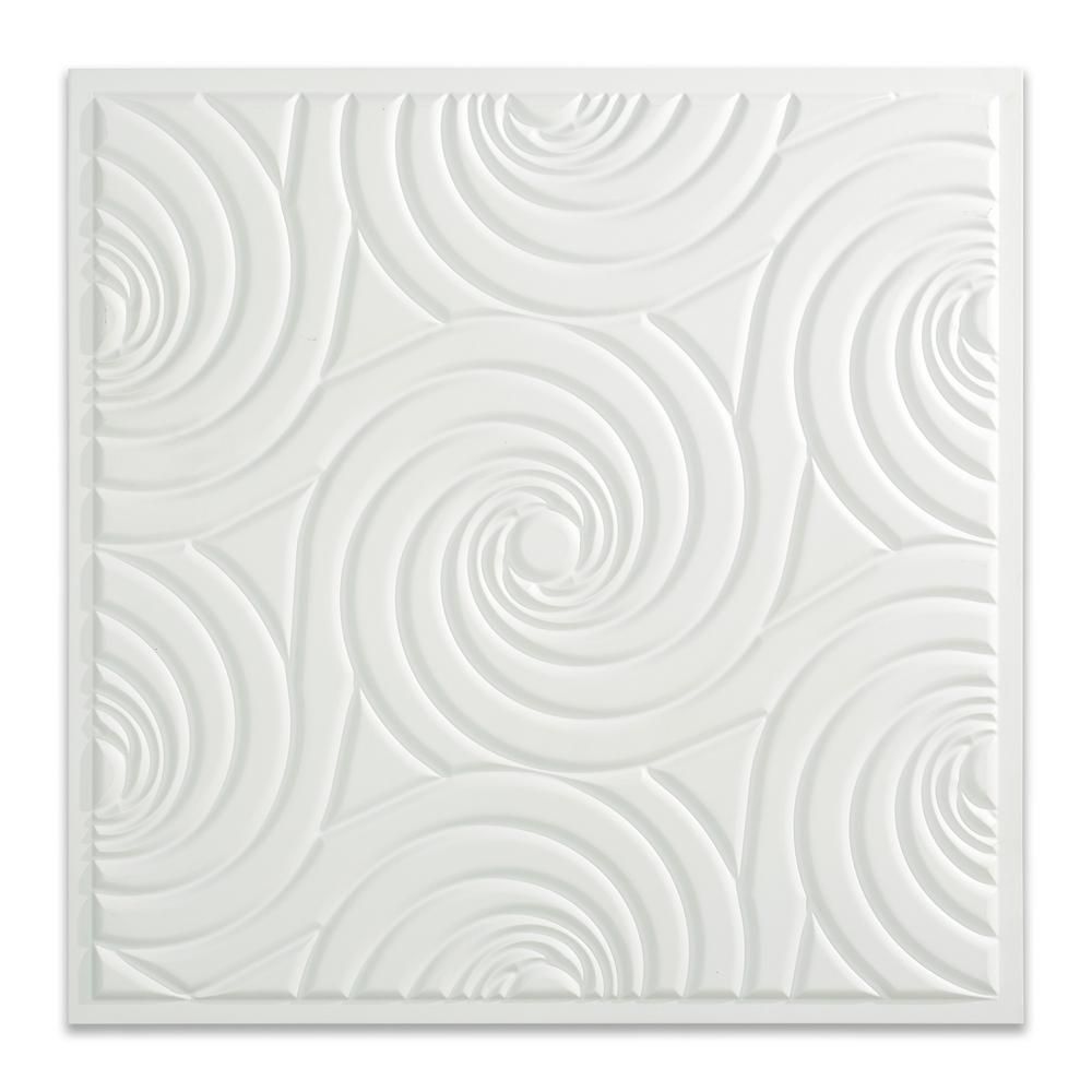 Typhoon Lay-In Ceiling Tile in Gloss White