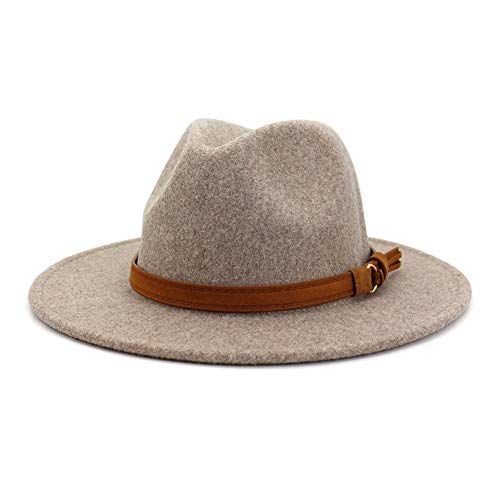 Classic Wool Fedora with Belt Buckle 