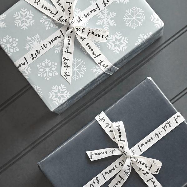 Alpine Snowflakes Reversible Wrapping Paper
