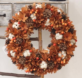Fall Autumn artificial wreath decoration