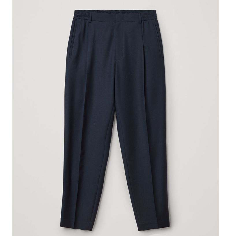 Wool Relaxed Pleated Pants