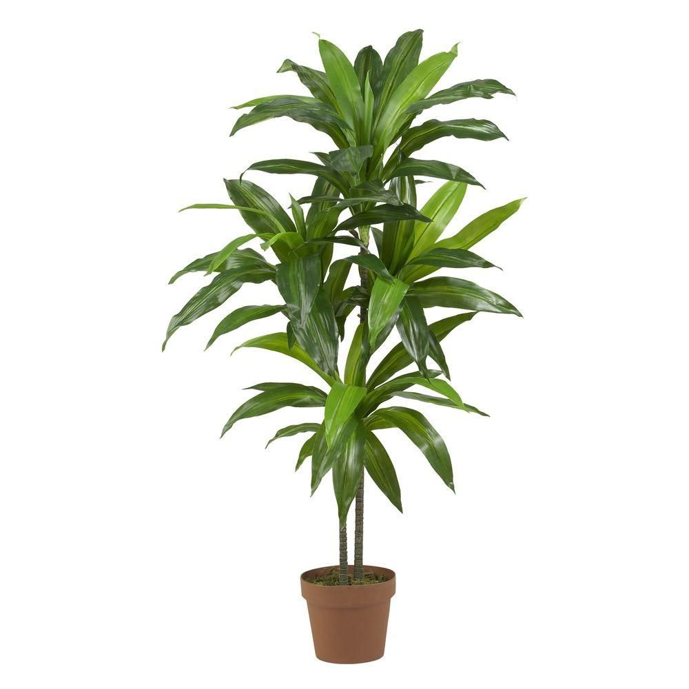Real Touch 48 in. H Green Dracaena Silk Plant
