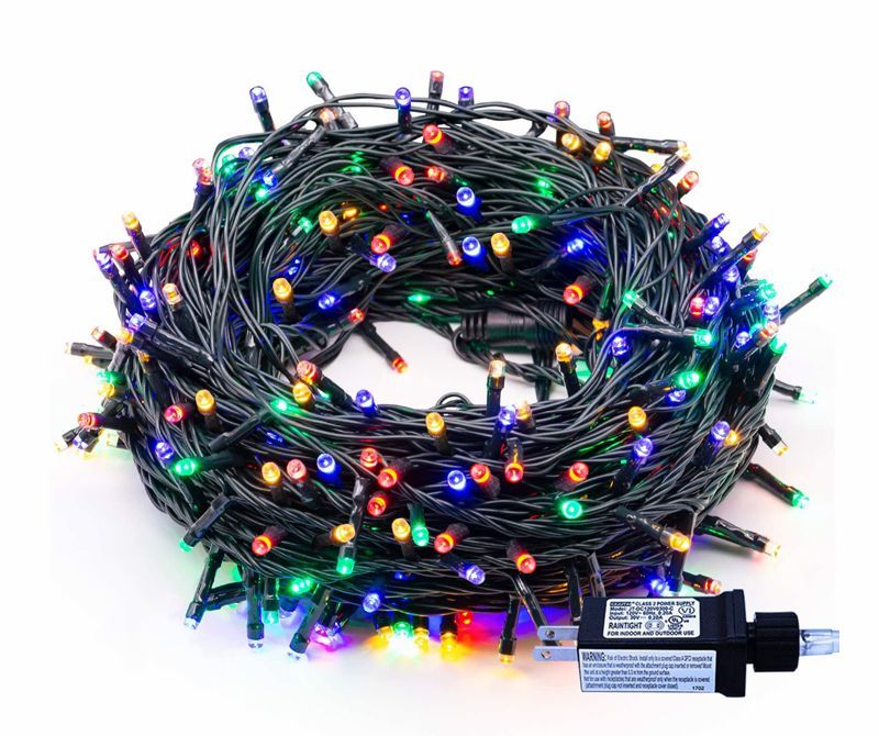 Christmas String Lights 2-Sets Total Of 100 LED Bulbs Multi Color Indoor Outdoor 
