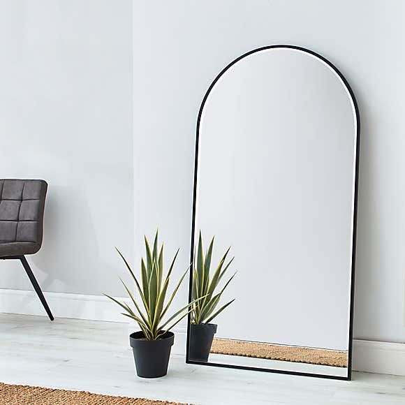 Floor Mirrors Best Leaner For, Arch Leaning Floor Mirror Gold