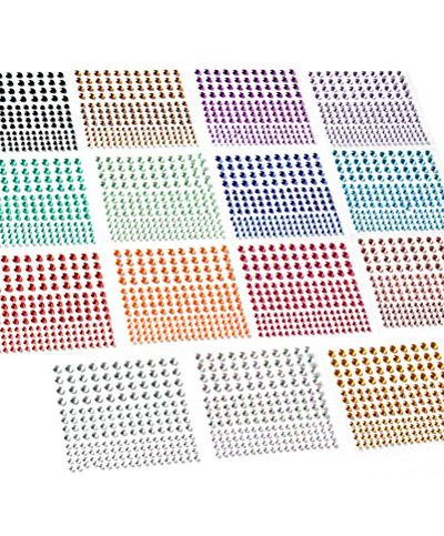 Rhinestone Stickers in 15 Colors & 3 Sizes