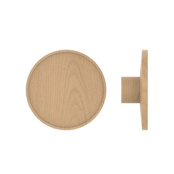 Round Niki dished timber cabinet handle