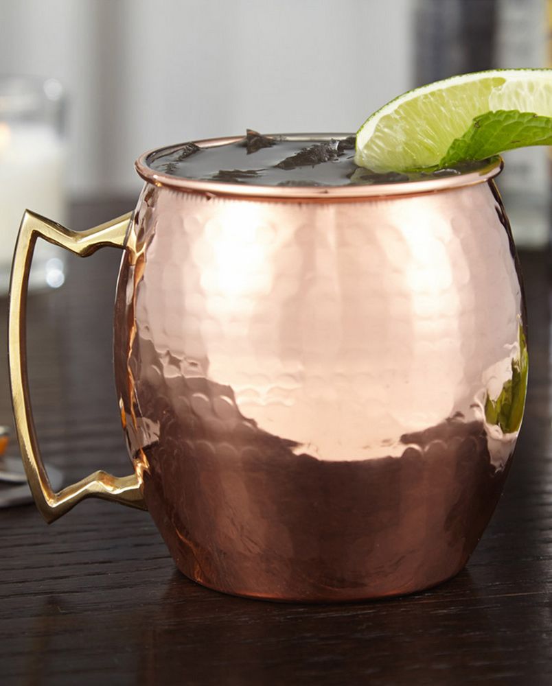 Solid Copper Hammered Moscow Mule Mugs