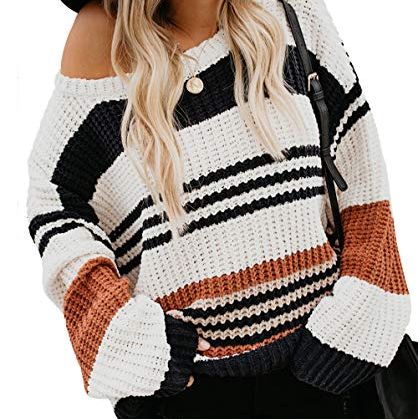 KIRUNDO Striped Color Block Sweater 