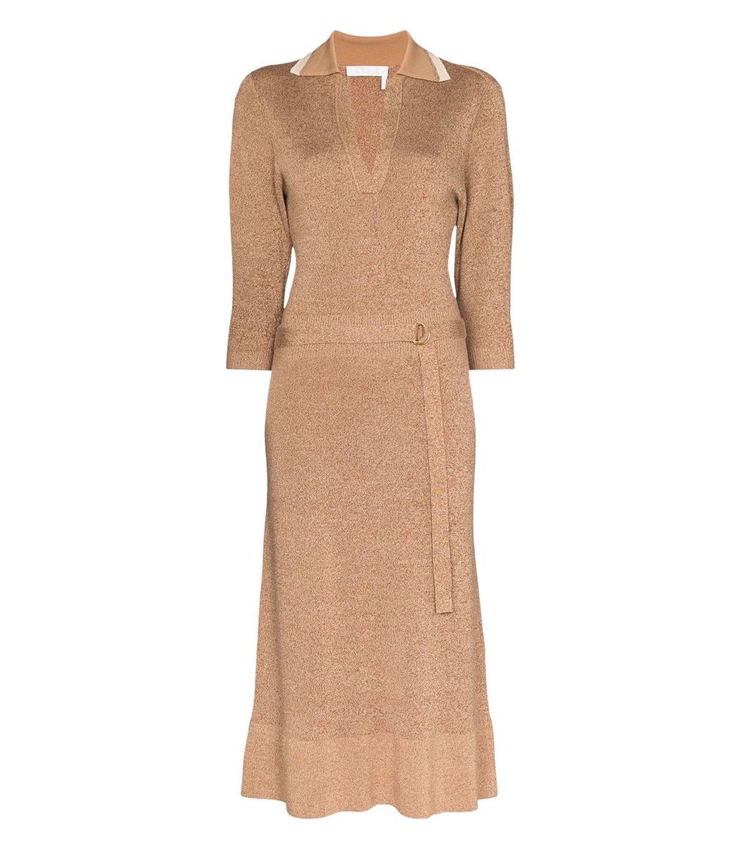 beige day dress