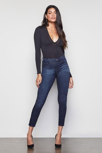 Good American Cropped Ankle Jeans