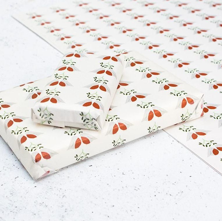 Turtle Doves Christmas Wrapping Paper 