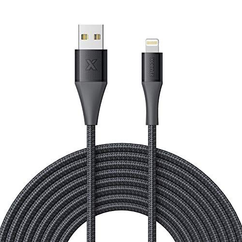 Xcentz iPhone Charger 10ft, Apple MFi Certified Lightning Cable, Braided Nylon