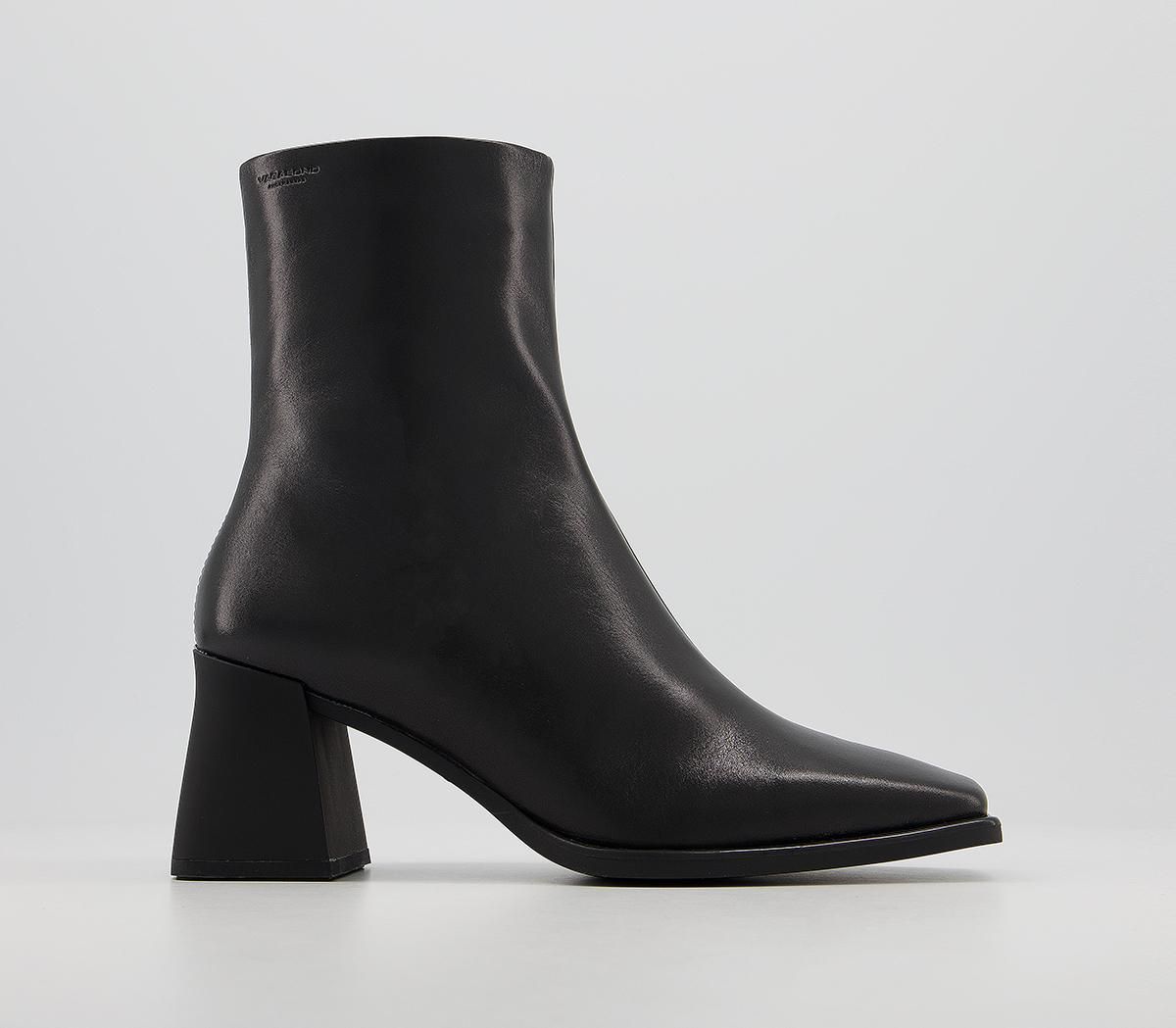 black ankle shoe boots