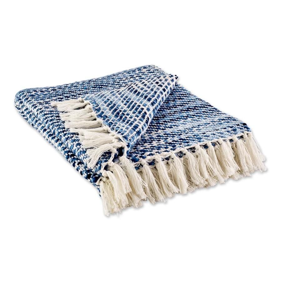 DII Blue 50-in W Blend Throw