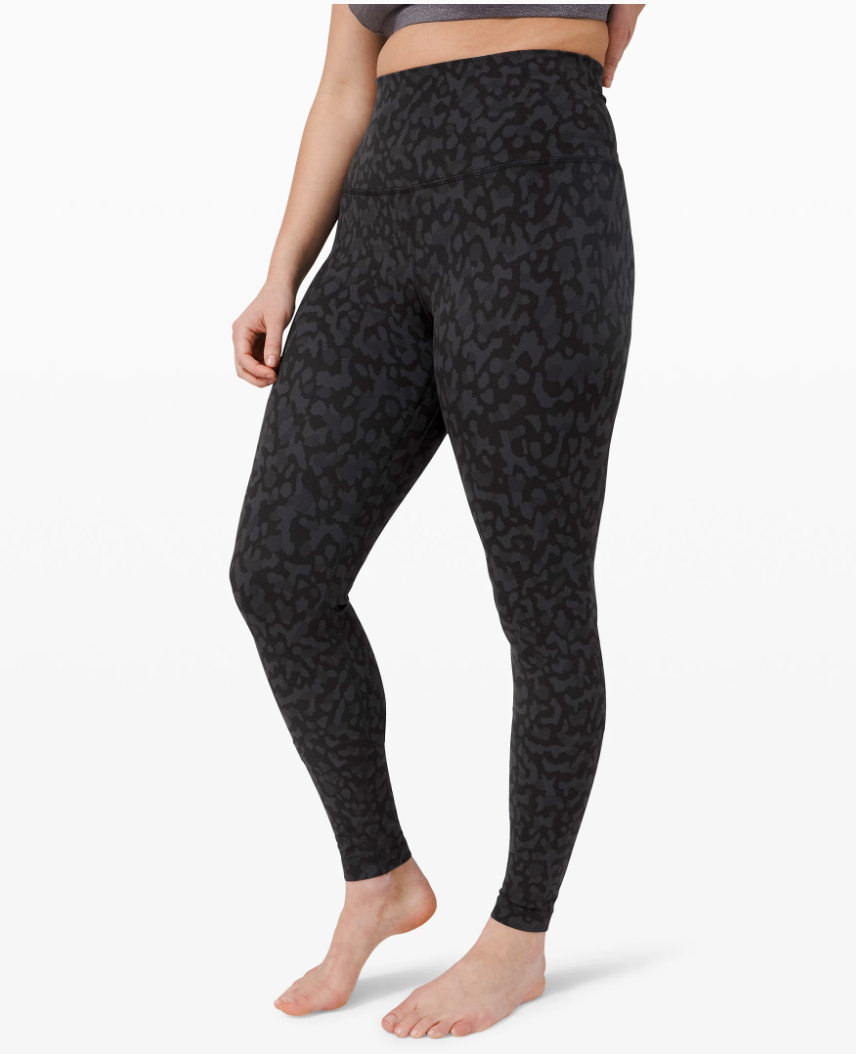 black cheetah print lululemon leggings