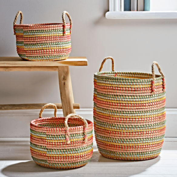 Three Fiesta Woven Baskets
