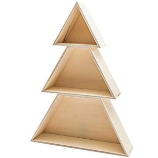 Wooden Stacking Christmas Tree Shelf Set