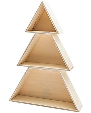 Wooden Stacking Christmas Tree Shelf Set Wooden Stacking Christmas Tree Shelf Set