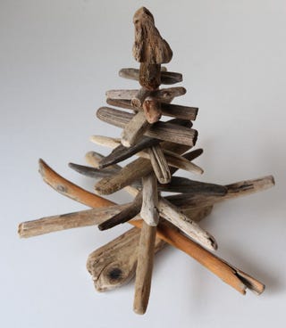 Driftwood Christmas tree wood decoration