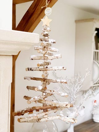 Real Birch wood Ladder Christmas Tree