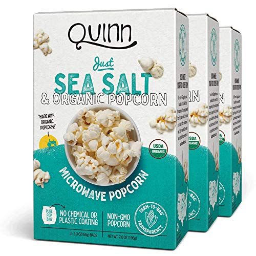 Quinn Snacks Organic Microwave Popcorn (Pack of 3)