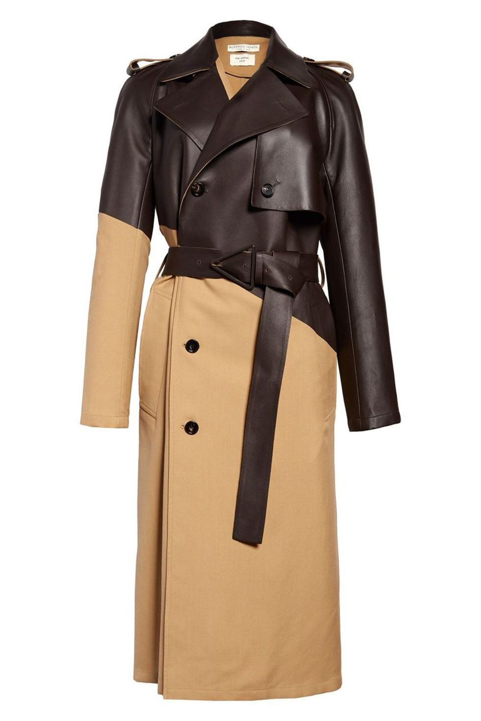 Leather & Wool Trench Coat