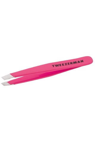 Tweezerman Neon Pink Stainless Steel Mini Slant Tweezer