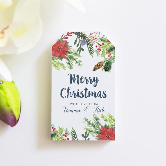 Poinsettia Gift Tags