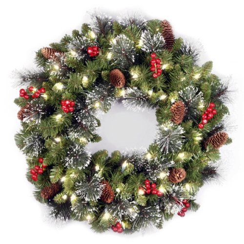 LED Crestwood Spruce Artificial Christmas Wreath