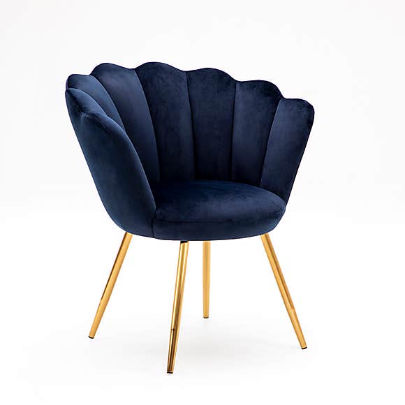 The Range's £150 Velvet Scalloped Chair is Back in Navy