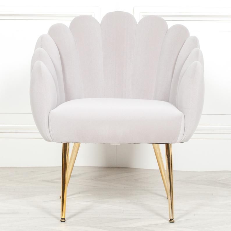 scallop chair cream