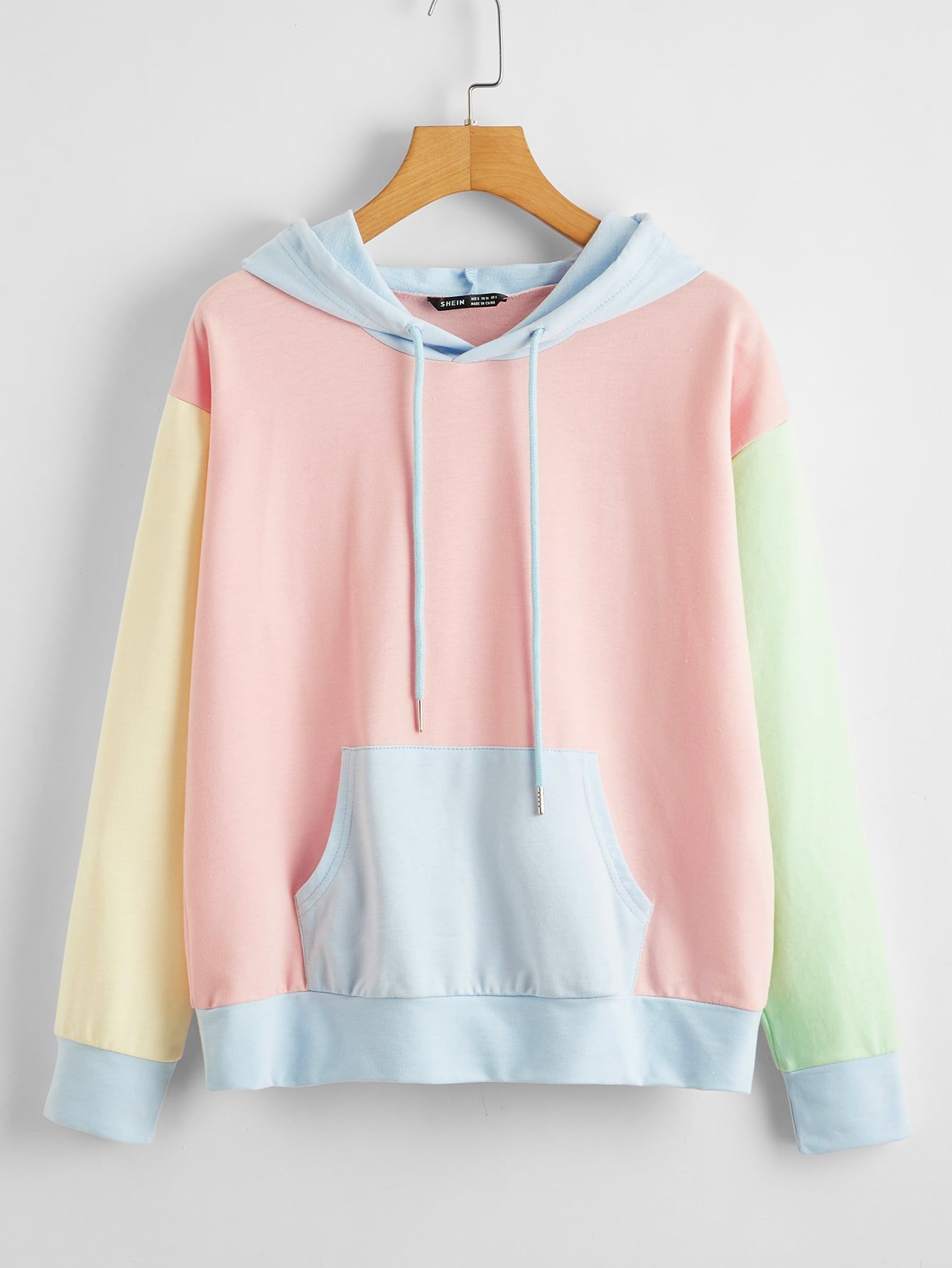 nike pastel colorblock hoodie