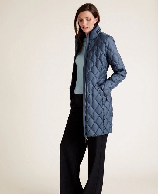 feather & down quilted puffer coat