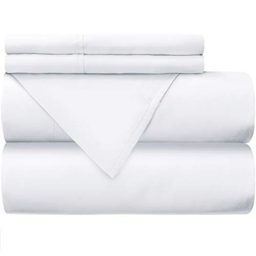 Mellanni White 4-Piece Bed Sheet Set 