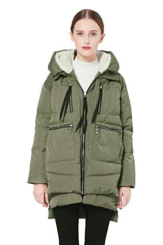 Keaac Womens Thickened Winter Snow Faux Hood Long Down Jacket with Pockets 