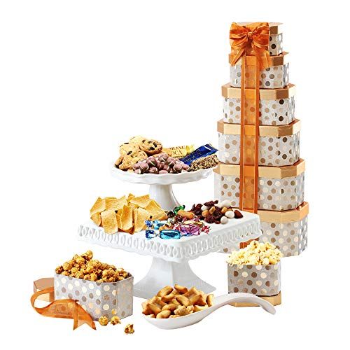Towering Heights Assorted Chocolate, Cookies and Sweets Gift Tower
