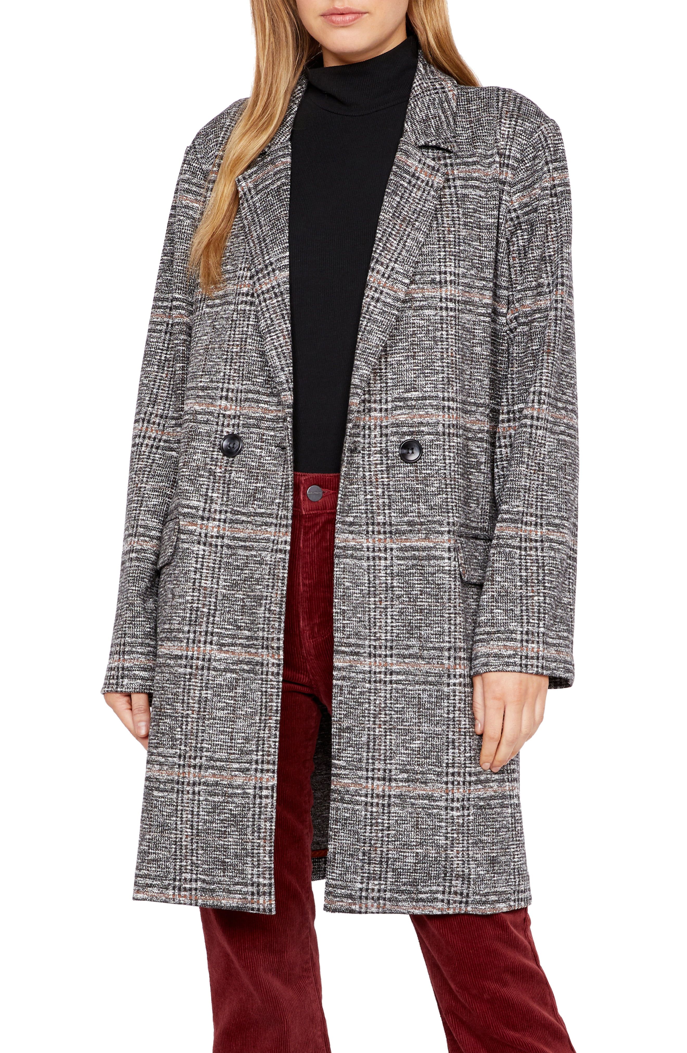 lucky brand light grey wool coat