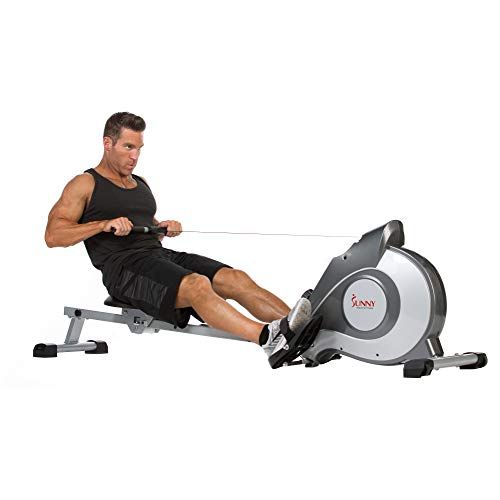 Sunny Health & Fitness Magnetic Rowing Machine Rower w/LCD Monitor