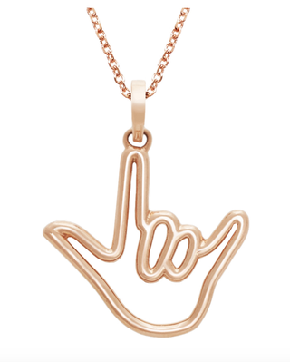 Rose Gold Solid Love Necklace 