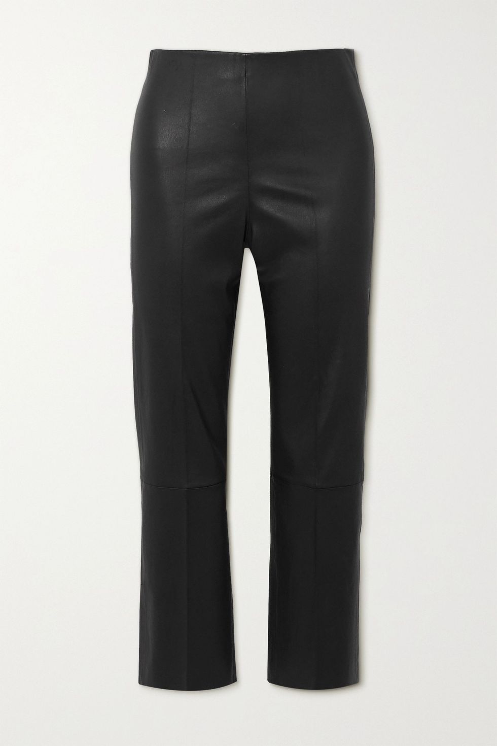 Florentina cropped paneled leather slim-leg pants