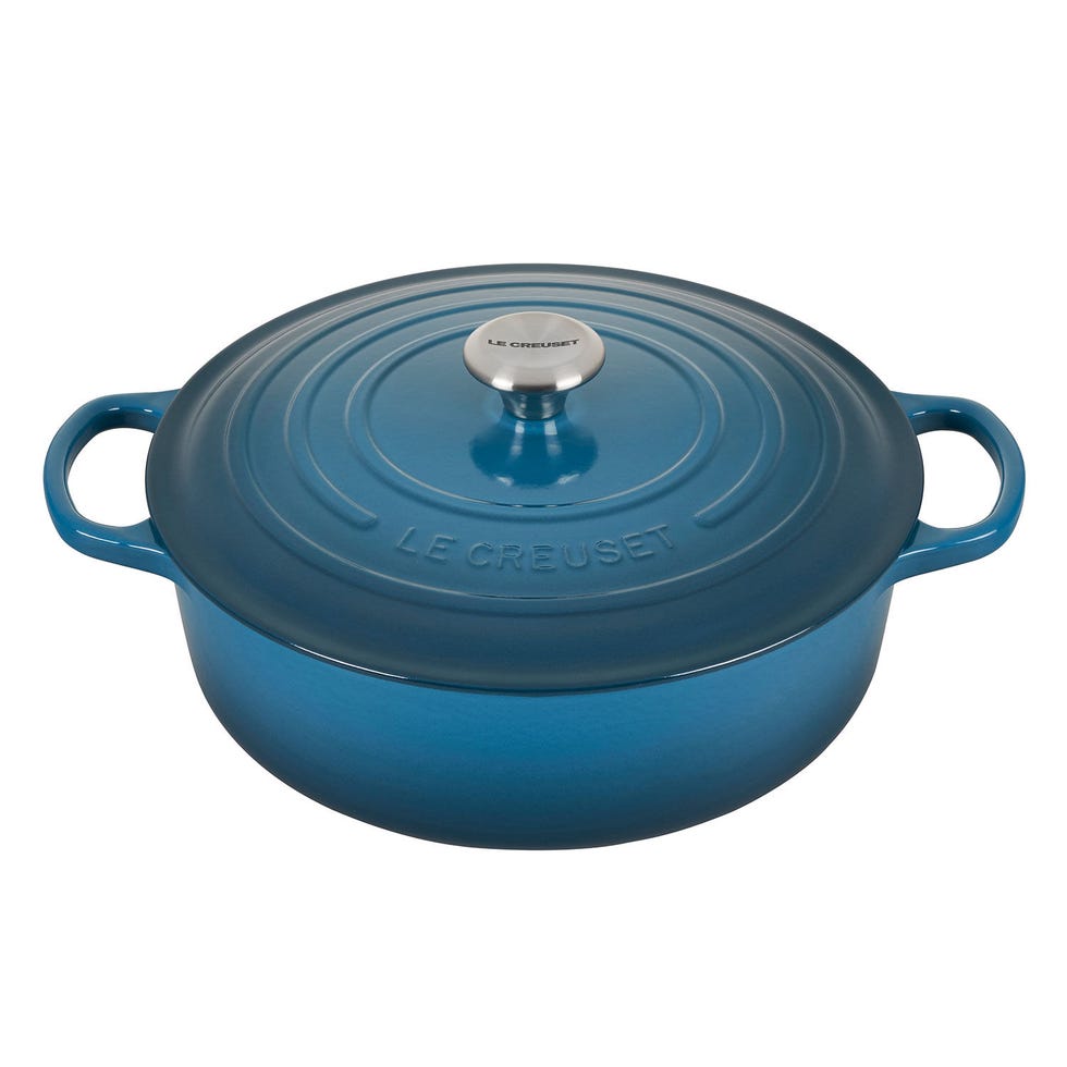 Crock-Pot 5 Quart Round Enamel Cast Iron Covered Dutch Oven Food Cooker,  Blue - Yahoo Shopping