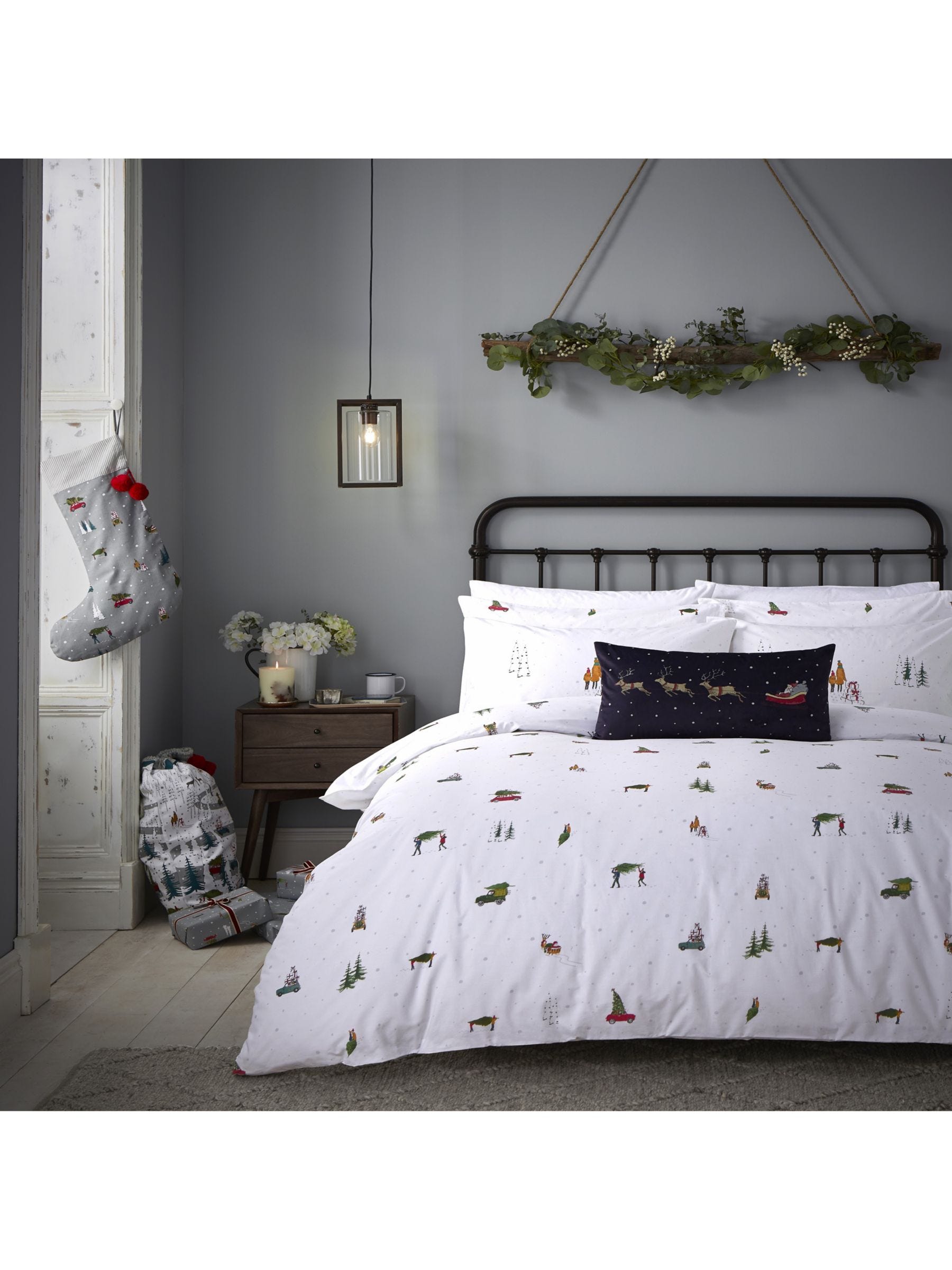 Christmas Brushed Cotton Duvet Cover Set