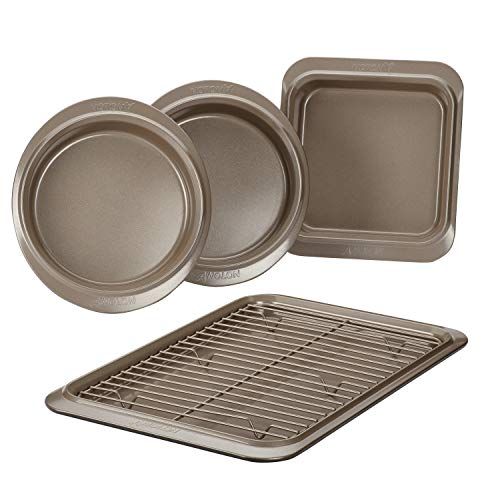 All-Clad Pro-Release Nonstick Bakeware Set 5 Piece Oven Safe 450F Half  Sheet, Cookie Sheet, Muffin Pan, Cooling & Baking Rack, Round Cake Pan,  Loaf