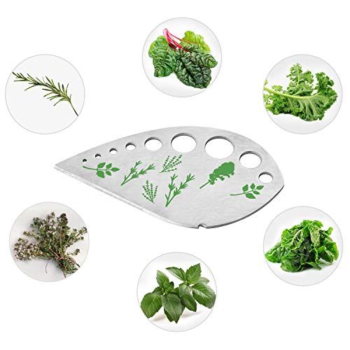 9 Holes Stainless Steel kale Leaf Stripping Zip Tools Herb Stripper Tool Curved Edge Can be Used as a Kitchen Gadgets 