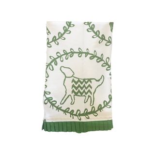 Green Dog Tea Towel